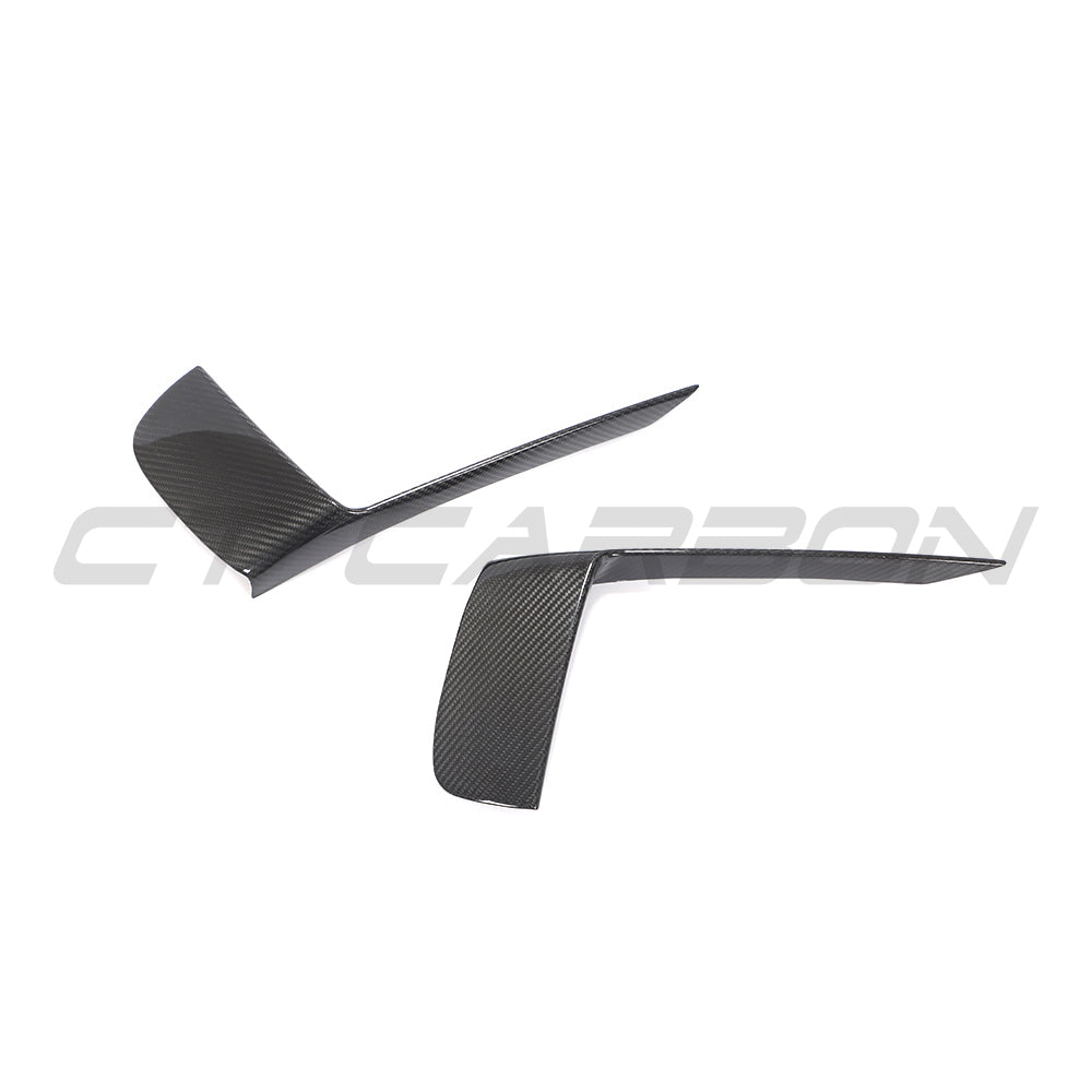 PORSCHE 911 991.2 GT3RS 2018-2020 CARBON FIBRE FRONT BUMPER TRIM COVERS-Accessories-CT CARBON-CT Carbon - High-quality carbon fiber and gloss black aerodynamic parts for premium sports and luxury vehicles.