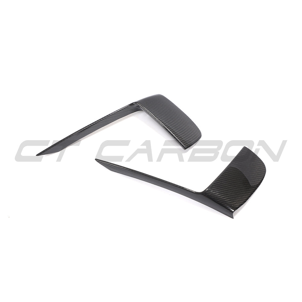 PORSCHE 911 991.2 GT3RS 2018-2020 CARBON FIBRE FRONT BUMPER TRIM COVERS-Accessories-CT CARBON-CT Carbon - High-quality carbon fiber and gloss black aerodynamic parts for premium sports and luxury vehicles.
