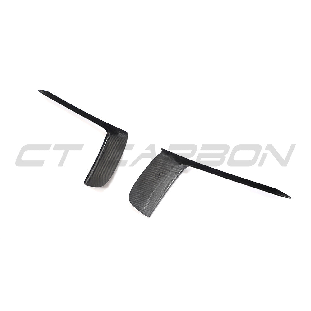 PORSCHE 911 991.2 GT3RS 2018-2020 CARBON FIBRE FRONT BUMPER TRIM COVERS-Accessories-CT CARBON-CT Carbon - High-quality carbon fiber and gloss black aerodynamic parts for premium sports and luxury vehicles.