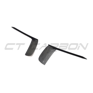 PORSCHE 911 991.2 GT3RS 2018-2020 CARBON FIBRE FRONT BUMPER TRIM COVERS-Accessories-CT CARBON-CT Carbon - High-quality carbon fiber and gloss black aerodynamic parts for premium sports and luxury vehicles.