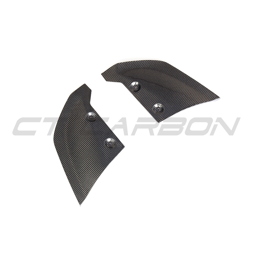 AUDI R8 V10 GEN 2 2015-2019 CARBON FIBRE REAR BUMPER LOWER CORNERS-Accessories-CT CARBON-CT Carbon - High-quality carbon fiber and gloss black aerodynamic parts for premium sports and luxury vehicles.