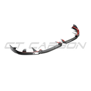 BMW 5 SERIES & i5 G60/G61 2024+ CARBON FIBRE SPLITTER-Splitter-CT CARBON-CT Carbon - High-quality carbon fiber and gloss black aerodynamic parts for premium sports and luxury vehicles.