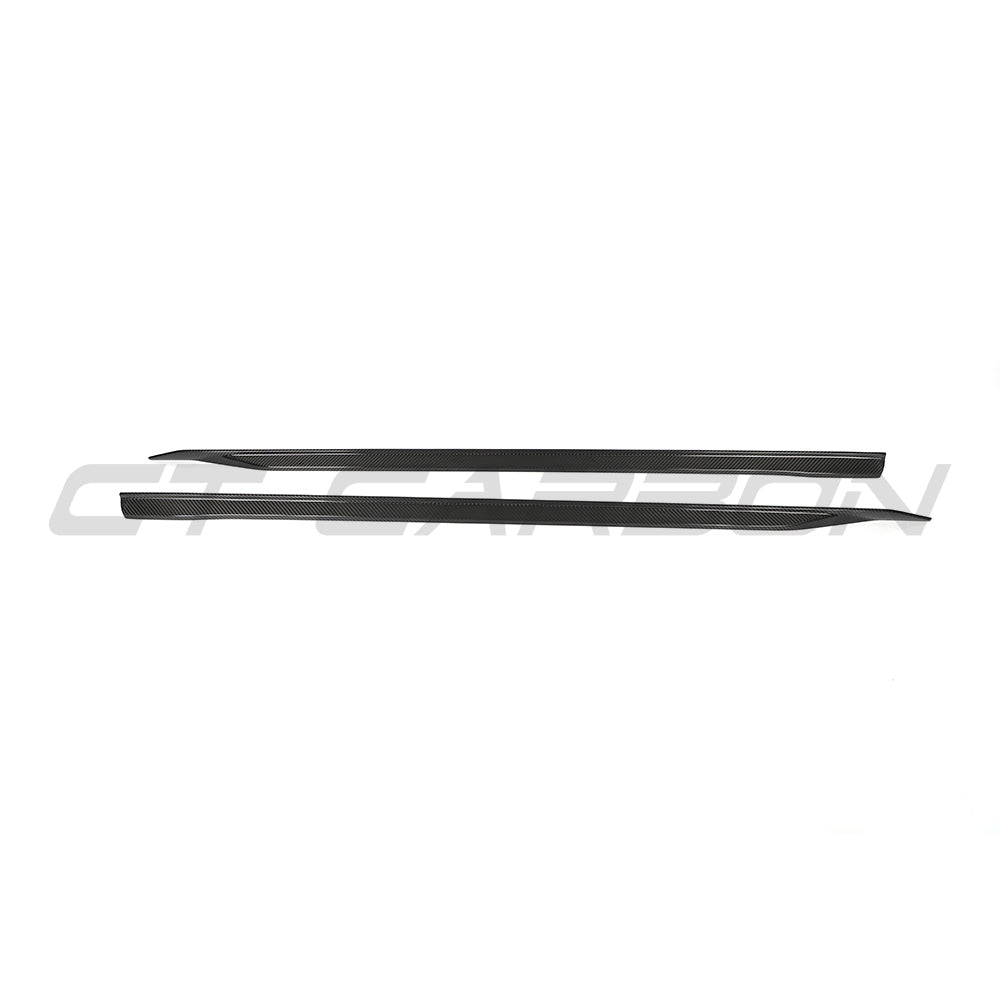 BMW 5 SERIES G60/G61 2024+ CARBON FIBRE SIDE SKIRTS-Side Skirts-CT CARBON-CT Carbon - High-quality carbon fiber and gloss black aerodynamic parts for premium sports and luxury vehicles.