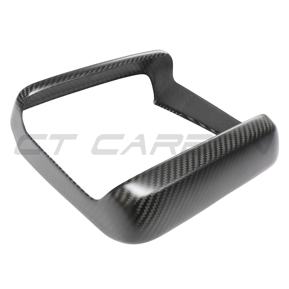 TESLA MODEL S 2021+ MATTE CARBON FIBRE REAR SCREEN ADD ON-Accessories-CT CARBON-CT Carbon - High-quality carbon fiber and gloss black aerodynamic parts for premium sports and luxury vehicles.