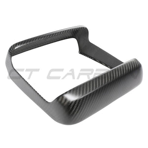 TESLA MODEL S 2021+ MATTE CARBON FIBRE REAR SCREEN ADD ON-Accessories-CT CARBON-CT Carbon - High-quality carbon fiber and gloss black aerodynamic parts for premium sports and luxury vehicles.