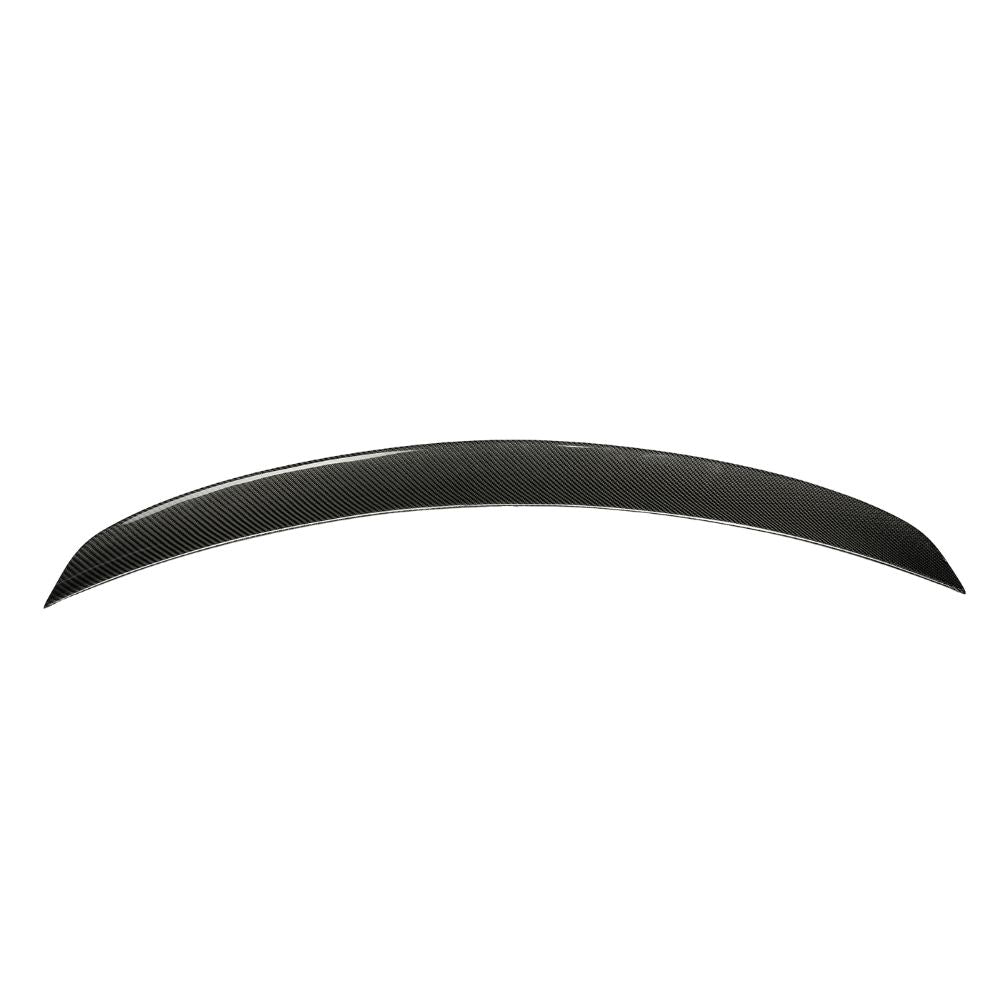TESLA MODEL 3 2017-2023 CARBON FIBRE SPOILER - V2-Spoiler-CT CARBON-CT Carbon - High-quality carbon fiber and gloss black aerodynamic parts for premium sports and luxury vehicles.