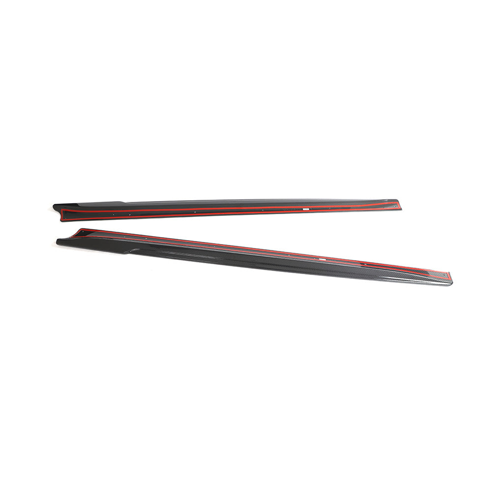 TESLA MODEL 3 2023+ CARBON FIBRE SIDE SKIRTS - V2
