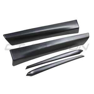 TESLA MODEL 3 2017-2023 MATTE CARBON FIBRE INTERIOR DOOR PANEL TRIM ADD ON-Accessories-CT CARBON-CT Carbon - High-quality carbon fiber and gloss black aerodynamic parts for premium sports and luxury vehicles.