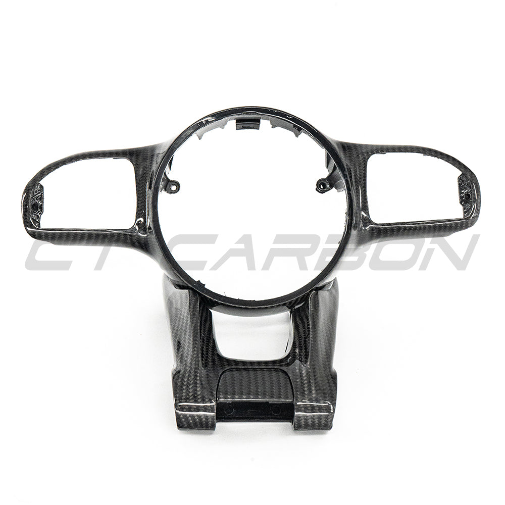 MERCEDES AMG 2016+ CARBON FIBRE STEERING WHEEL TRIM-Accessories-CT CARBON-CT Carbon - High-quality carbon fiber and gloss black aerodynamic parts for premium sports and luxury vehicles.