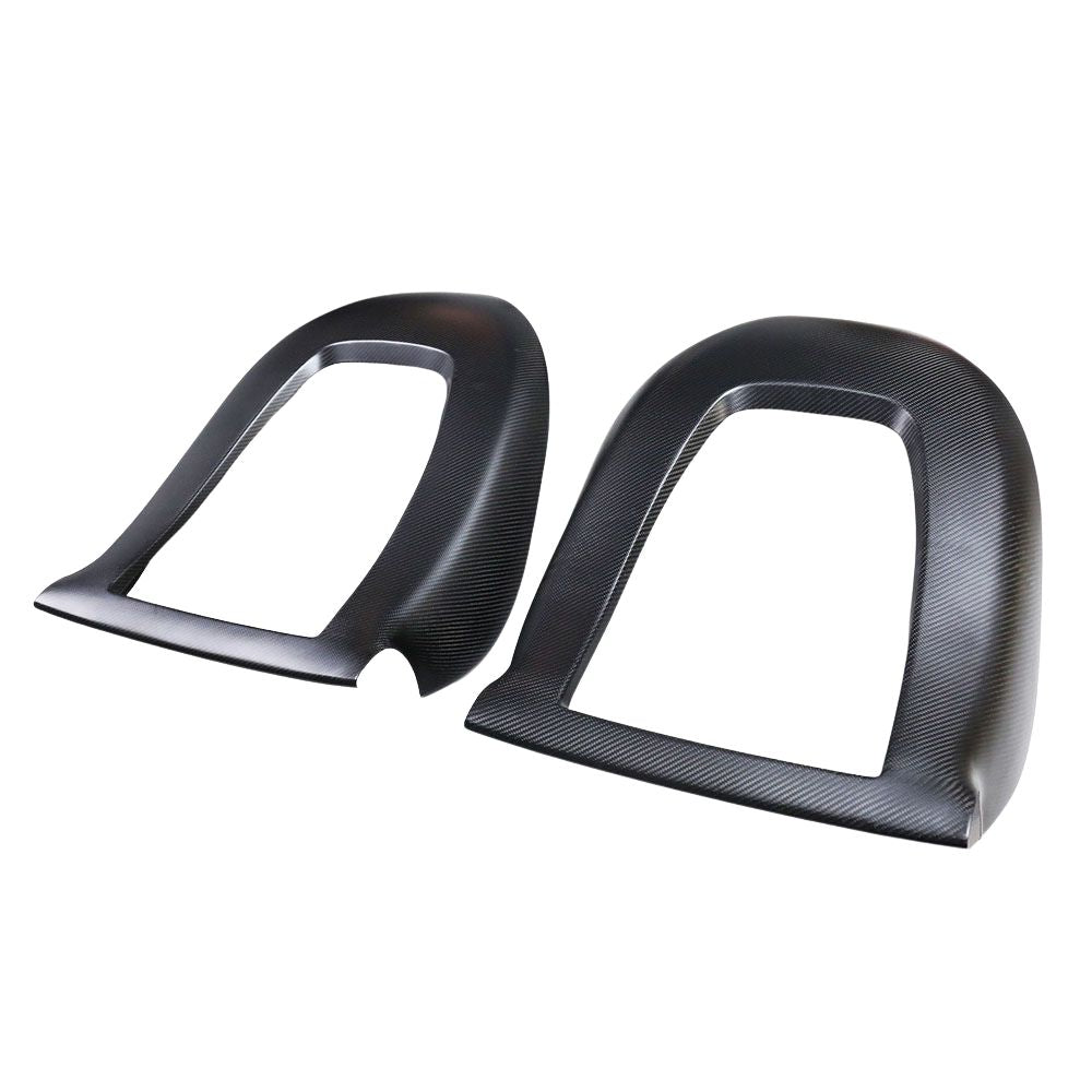 TESLA MODEL 3 2017-2023 MATTE CARBON FIBRE SEAT BACK COVERS-Accessories-CT CARBON-CT Carbon - High-quality carbon fiber and gloss black aerodynamic parts for premium sports and luxury vehicles.
