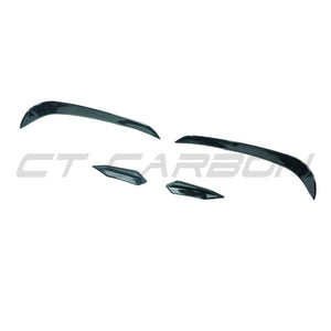 VOLKSWAGEN GOLF R MK7 2013-2017 GLOSS BLACK CANARDS-Accessories-BLAK BY CT-CT Carbon - High-quality carbon fiber and gloss black aerodynamic parts for premium sports and luxury vehicles.