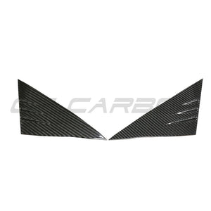 TESLA MODEL 3 & Y 2017+ CARBON FIBRE DOOR A PILLAR TRIM-Accessories-CT CARBON-CT Carbon - High-quality carbon fiber and gloss black aerodynamic parts for premium sports and luxury vehicles.