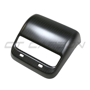 TESLA MODEL 3 & Y 2017-2023 CARBON FIBRE DOOR REAR AC TRIM COVER-Accessories-CT CARBON-CT Carbon - High-quality carbon fiber and gloss black aerodynamic parts for premium sports and luxury vehicles.