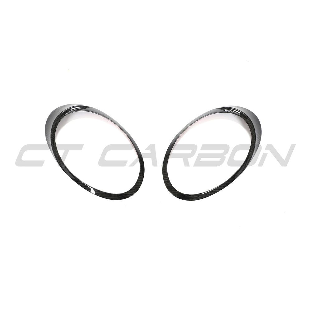PORSCHE 991 911 2012-2021 CARBON FIBRE HEADLIGHT EYEBROWS-Accessories-CT CARBON-CT Carbon - High-quality carbon fiber and gloss black aerodynamic parts for premium sports and luxury vehicles.