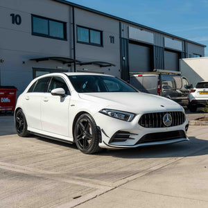 MERCEDES A-CLASS V177 & W177 2018-2022 GLOSS BLACK SPLITTER & CANARDS