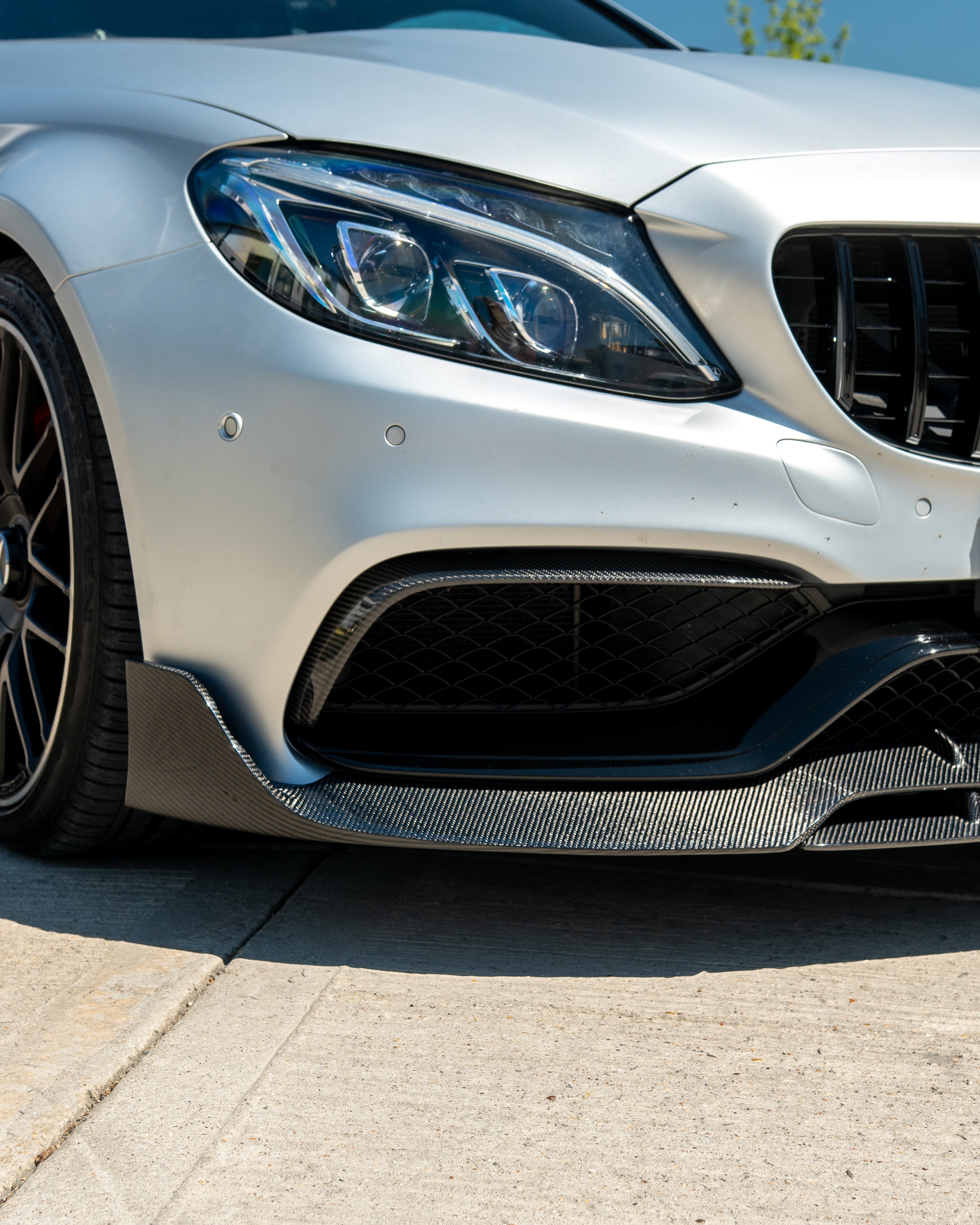 MERCEDES C63 W205 COUPE CARBON FIBRE SPLITTER V2