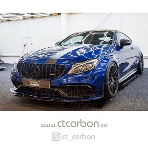 CT CARBON Splitter MERCEDES C63 W205 COUPE/CONVERTIBLE CARBON SPLITTER - ED1 STYLE