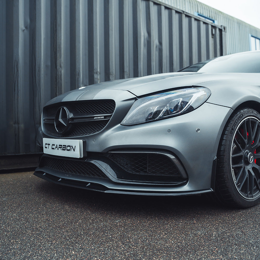MERCEDES W205 C63 COUPE GLOSS BLACK SPLITTER