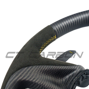 MCLAREN CARBON FIBRE & ALCANTARA CUSTOM STEERING WHEEL-Custom Steering Wheels-CT CARBON-CT Carbon - High-quality carbon fiber and gloss black aerodynamic parts for premium sports and luxury vehicles.