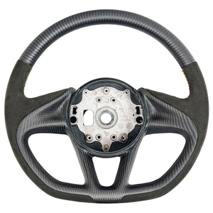 MCLAREN CARBON FIBRE & ALCANTARA CUSTOM STEERING WHEEL-Custom Steering Wheels-CT CARBON-CT Carbon - High-quality carbon fiber and gloss black aerodynamic parts for premium sports and luxury vehicles.