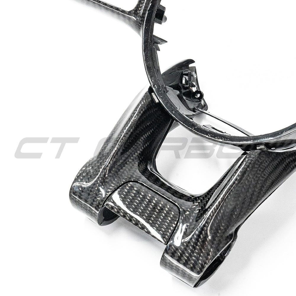 MERCEDES AMG 2016+ CARBON FIBRE STEERING WHEEL TRIM-Accessories-CT CARBON-CT Carbon - High-quality carbon fiber and gloss black aerodynamic parts for premium sports and luxury vehicles.