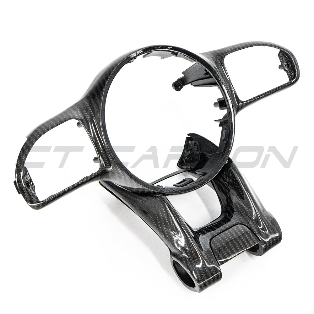 MERCEDES AMG 2016+ CARBON FIBRE STEERING WHEEL TRIM-Accessories-CT CARBON-CT Carbon - High-quality carbon fiber and gloss black aerodynamic parts for premium sports and luxury vehicles.