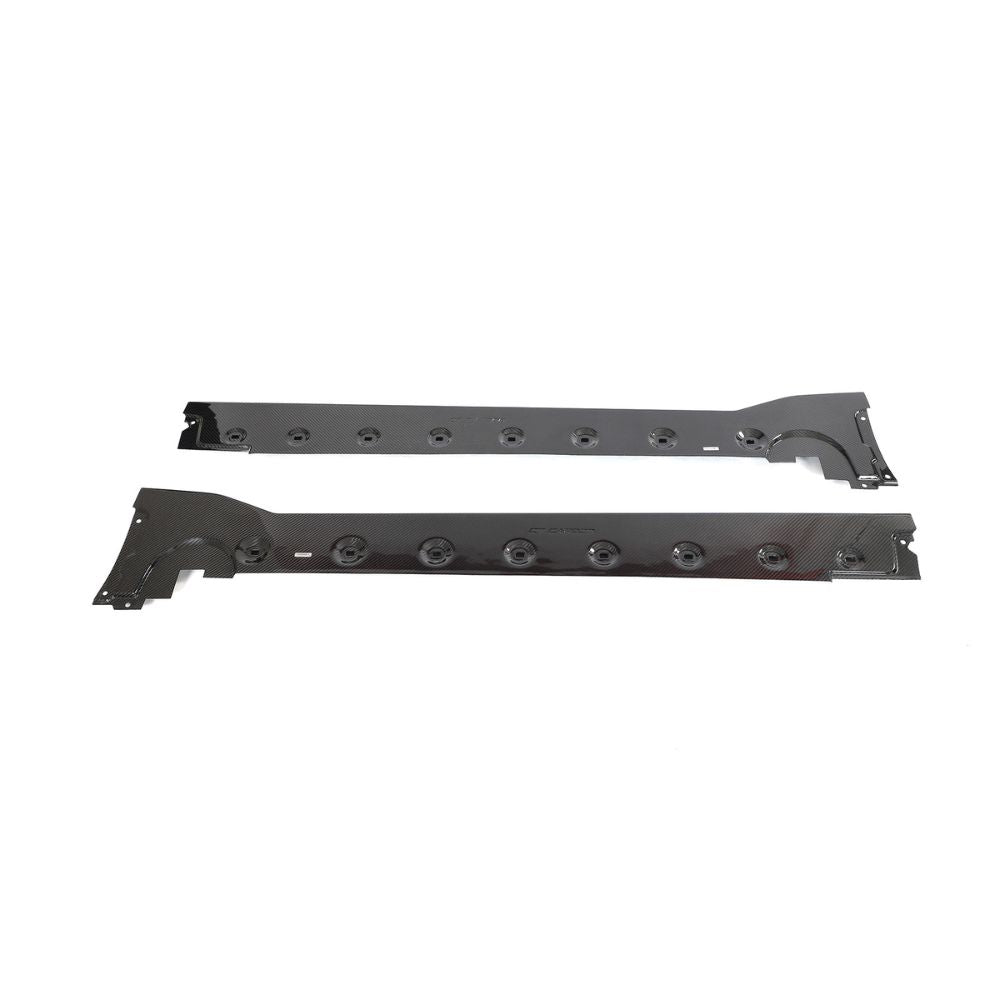 PORSCHE 911 992 TURBO S CARBON FIBRE SIDE SKIRTS - CT DESIGN