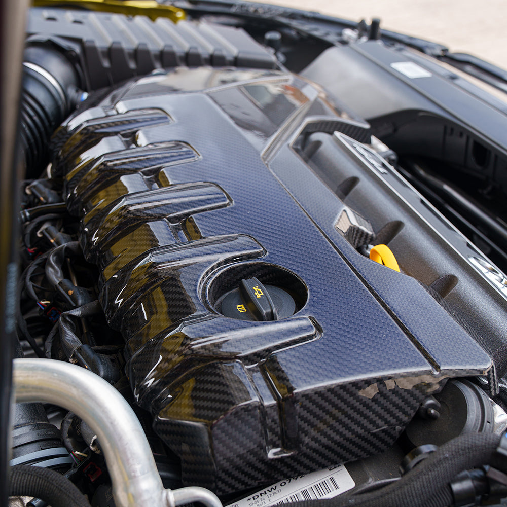 AUDI RS3 8Y 2020+ CARBON FIBRE ENGINE COVER-Accessories-CT CARBON-CT Carbon - High-quality carbon fiber and gloss black aerodynamic parts for premium sports and luxury vehicles.