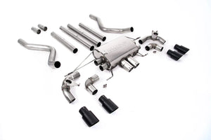 SSXLR120-696 Defender 110 V8 2021+ Milltek Performance Exhaust - Particulate Filter-back - OPF/GPF Back Resonated Valved System with Quad GT-90 Polished Trims