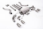 SSXLR127-688 Defender 110 V8 2021+ Milltek Performance Exhaust - Particulate Filter-back - OPF/GPF Back Non-Resonated Valved System (Louder) with Quad GT-90 Brushed Titanium Trims