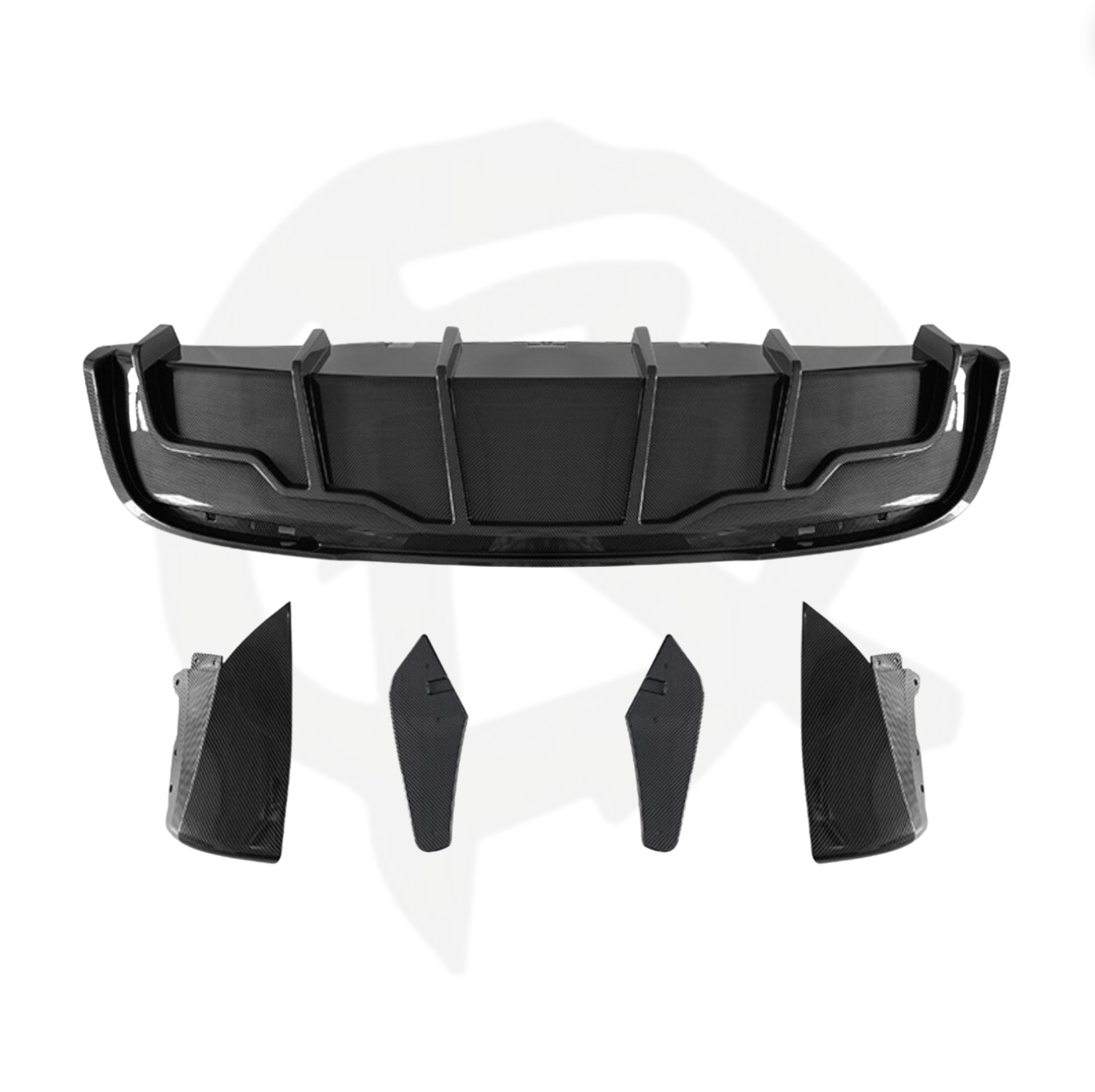 Tesla Model Y 2023+ Aero Style Rear Bumper Lip diffuser - Carbon Fibre Look