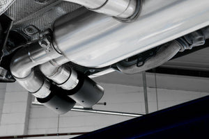 SSXLR114-707 - Defender 90 V8 2021+ Milltek Performance Exhaust - Particulate Filter-back - OPF/GPF Back Resonated Valved System with Quad JET-90 Carbon Trims