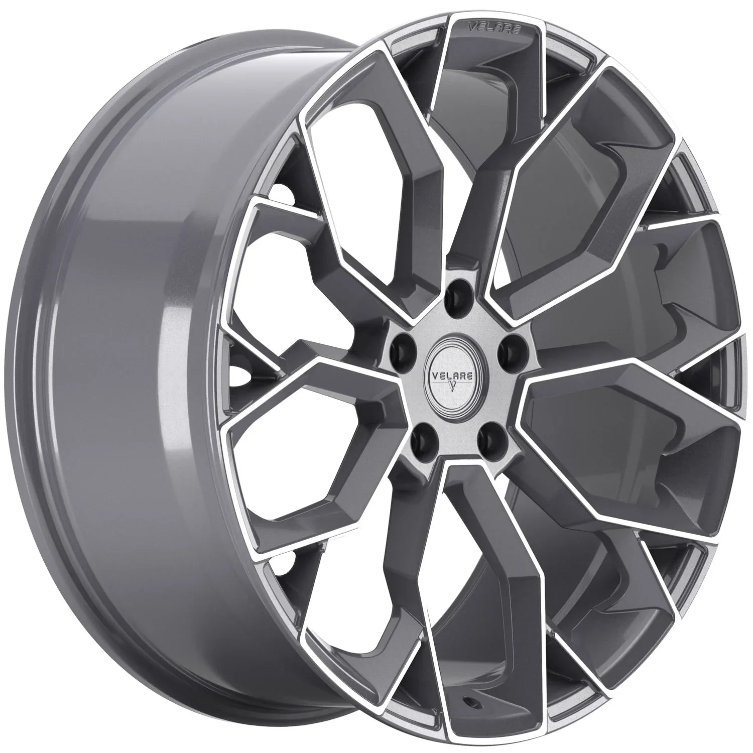 22 INCH VELARE VLR15 PLATINUM GREY POLISHED ALLOY WHEEL (Set of 4)