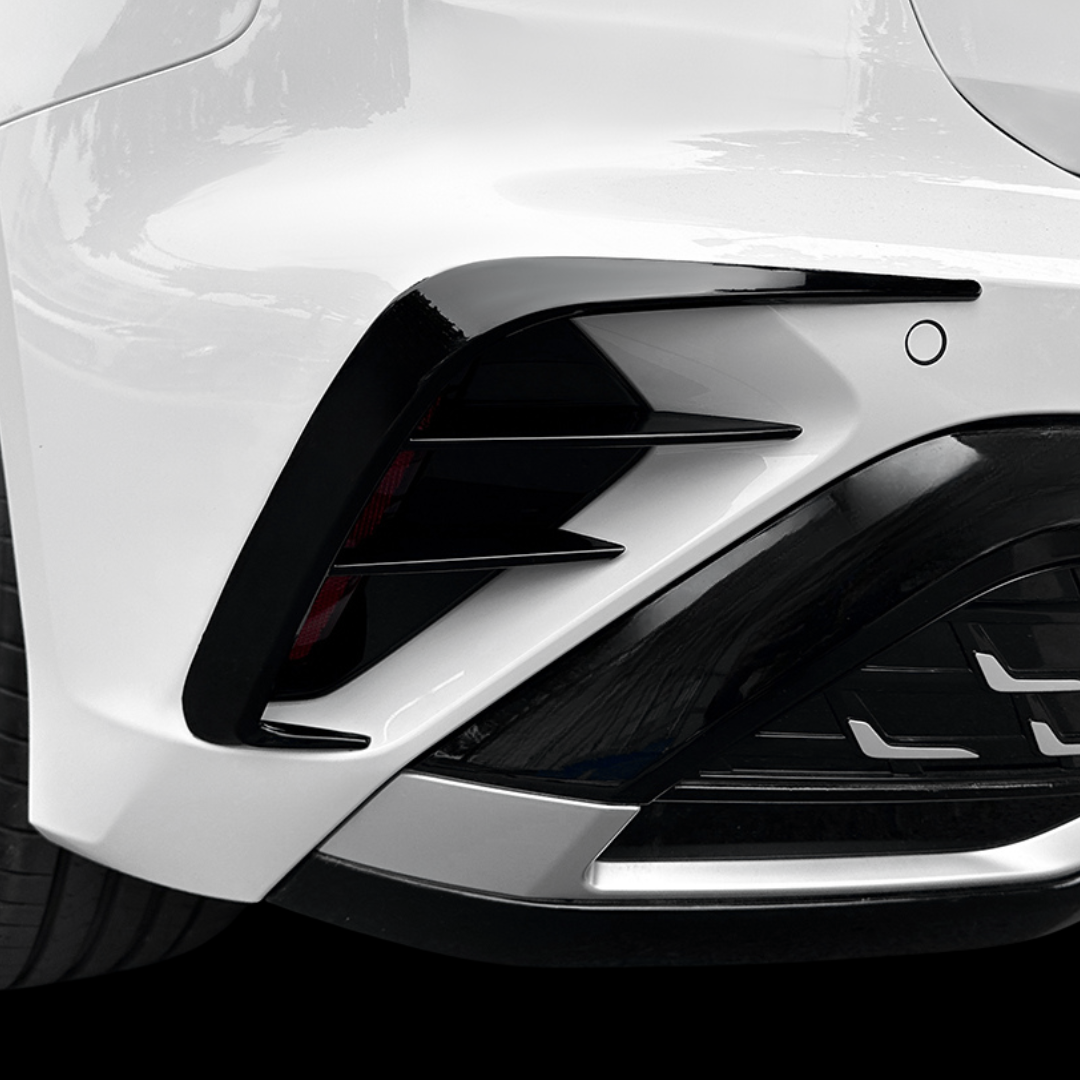 Audi A3 8Y S Line Facelift Hatchback Rear Bumper Flag - Gloss Black