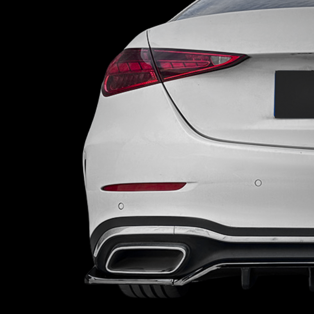 Mercedes C Class AMG Line W206 Diffuser and Splitter - Gloss Black