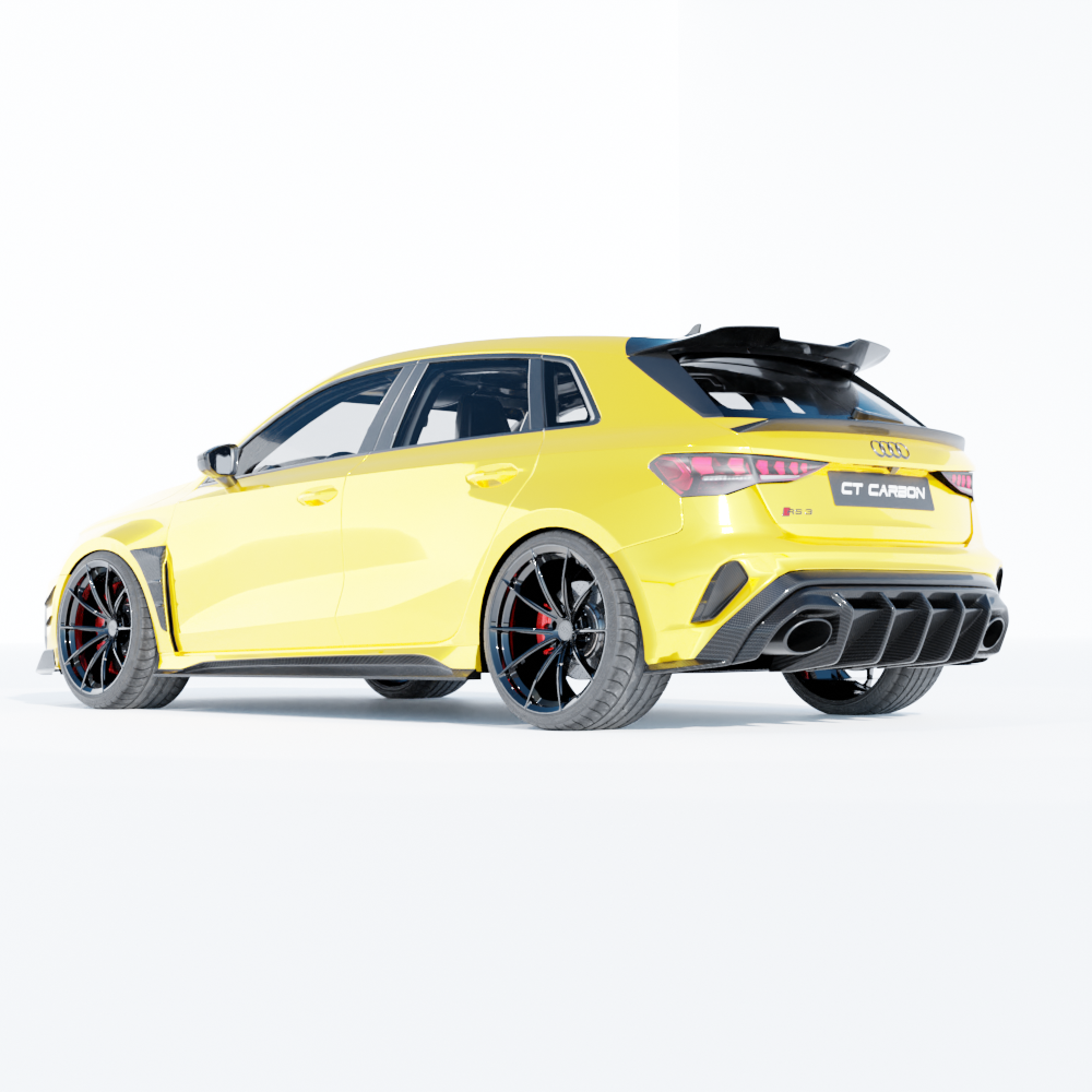 AUDI A3/S3/RS3 8Y 2022+ SPORTBACK CARBON FIBRE MIDDLE SPOILER - CT DESIGN