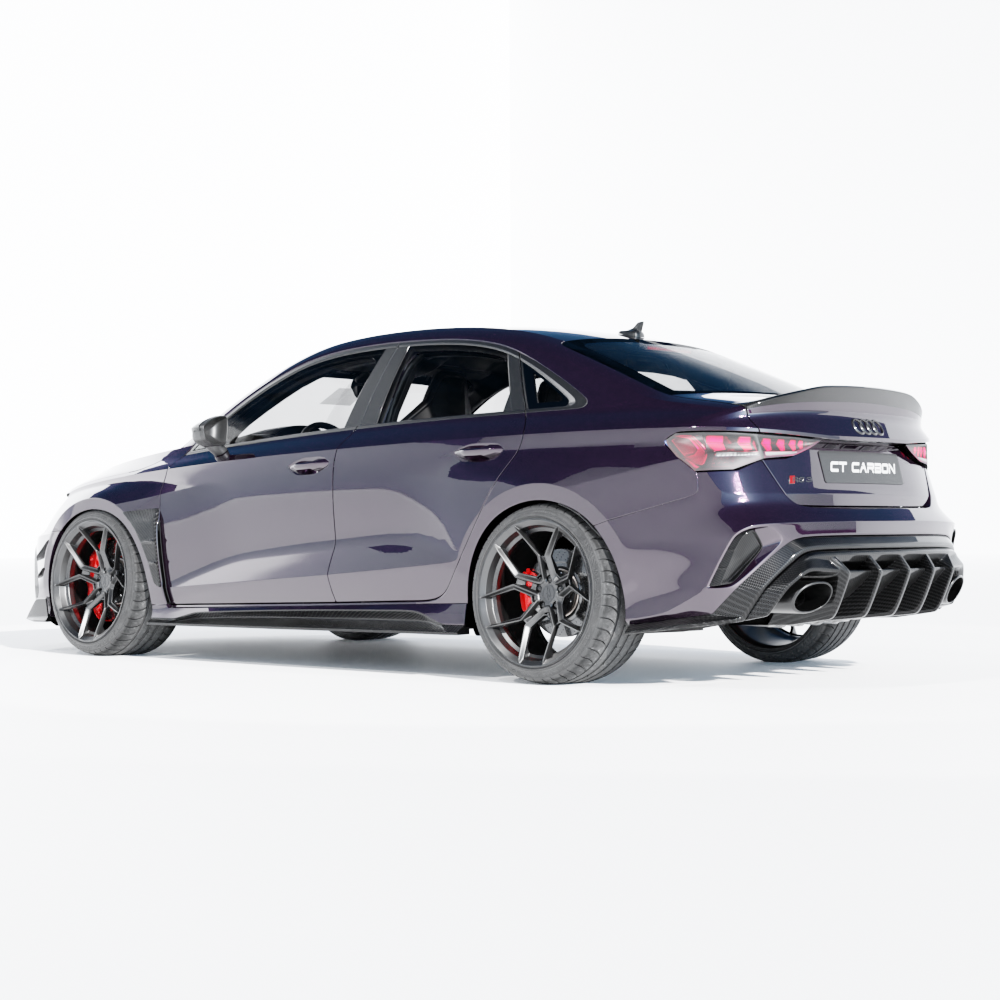 AUDI RS3 8Y 2022+ CARBON FIBRE SIDE SKIRTS - CT DESIGN V2