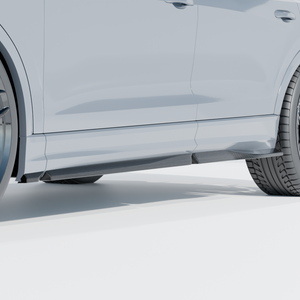 side of the audi rsq8 facelift side skirt