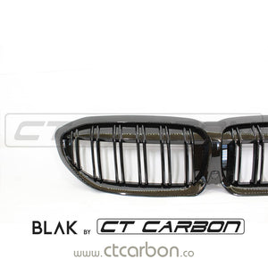 BLAK BY CT GRILLE BMW 3 SERIES G20 BLACK GRILLE - BLAK BY CT CARBON