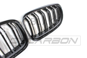 BLAK BY CT GRILLE BMW E90 3 SERIES LCI DOUBLE SLAT BLACK GRILLES - BLAK BY CT CARBON