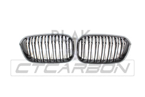 BLAK BY CT GRILLE BMW F20 1 SERIES LCI DOUBLE SLAT BLACK GRILLES - BLAK BY CT CARBON