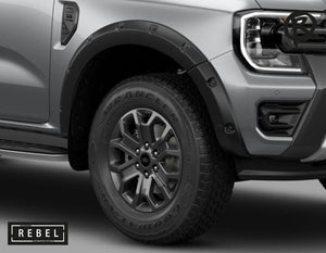 Ford Ranger T9 2023 Matte Black Extended Arches 90mm - Wildtrak