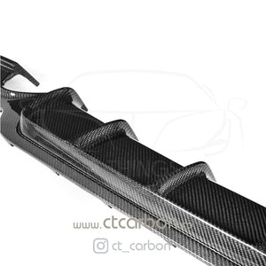 CT CARBON DIFFUSER BMW F32 & F33 4 SERIES CARBON FIBRE DIFFUSER - MP STYLE - DUAL EXHAUST
