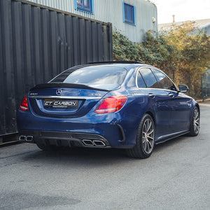 CT CARBON Diffuser MERCEDES W205 C63 & C63S SALOON CARBON DIFFUSER - PS STYLE