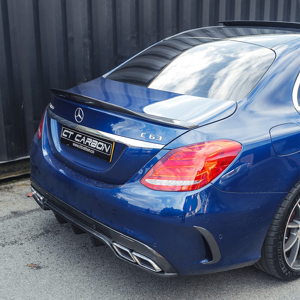 CT CARBON Diffuser MERCEDES W205 C63 & C63S SALOON CARBON DIFFUSER - PS STYLE