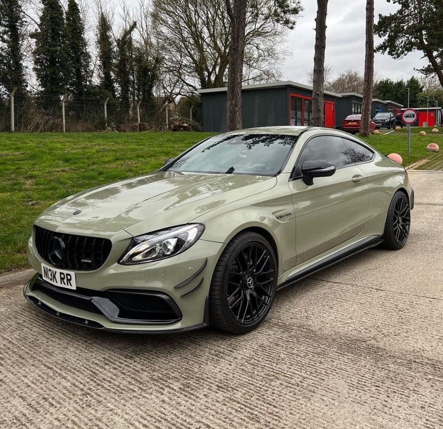 CT CARBON Front Canards MERCEDES W205 C63 & C63S FRONT BUMPER FORGED CARBON FIBRE CANARDS / FINS