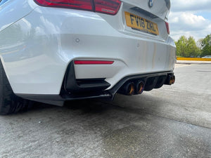 CT CARBON Rear Canards BMW M3 & M4 F80 F82 F83 REAR CARBON FIBRE BUMPER CANARDS
