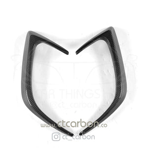 CT CARBON Rear Canards MERCEDES W205 C63 & C63S COUPE 2DR REAR BUMPER CARBON FIBRE CANARDS