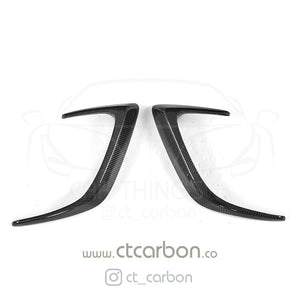 CT CARBON Rear Canards MERCEDES W205 C63 & C63S COUPE 2DR REAR BUMPER CARBON FIBRE CANARDS