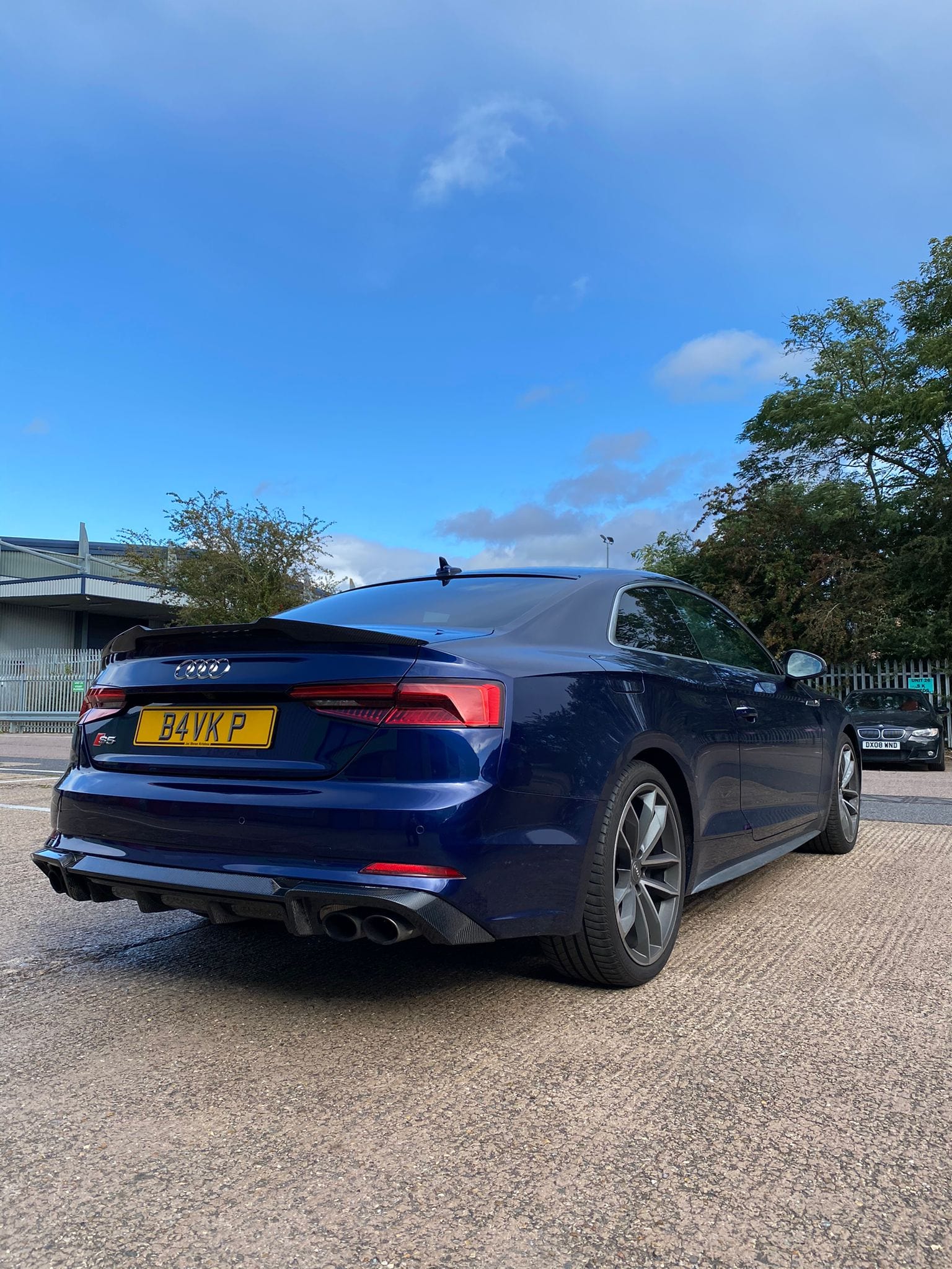 CT CARBON Spoiler AUDI A5 S5 B9 CARBON FIBRE SPOILER - V STYLE